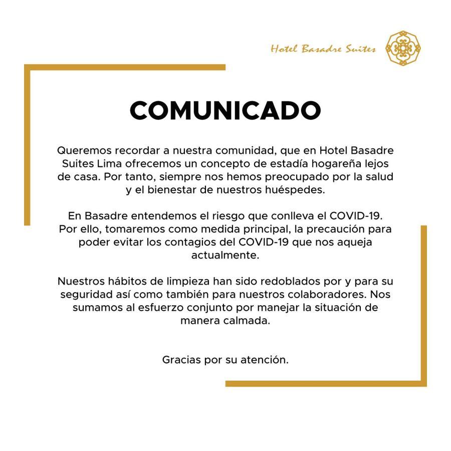 Hotel Basadre Suites Distretto di Distretto di Lima Esterno foto